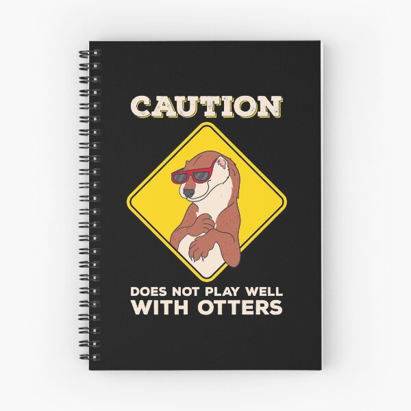 Item preview, Caution: Does Not Play Well With Otters Funny Pun designed and sold by perfectpresents.