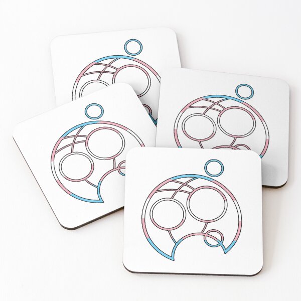 Item preview, Gallifreyan circular: mujer, con bandera trans designed and sold by FireLemur.