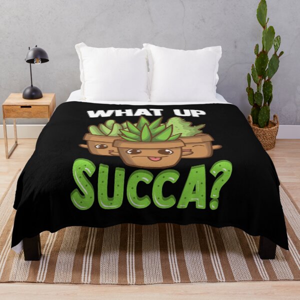 Item preview, Cute What Up Succa? Funny Succulent Punny Cactus designed and sold by perfectpresents.