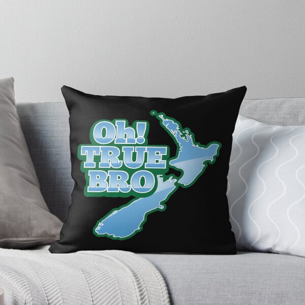 Item preview, OH TRUE BRO with blue NZ New Zealand map designed and sold by jazzydevil.