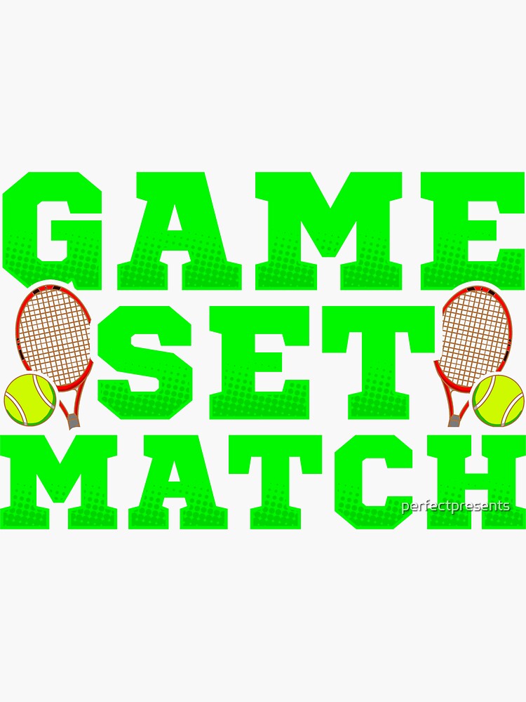 "Cute Game Set Match Tennis Players" Sticker by perfectpresents Redbubble