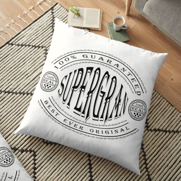 100% Best Ever Supergran Floor Pillow