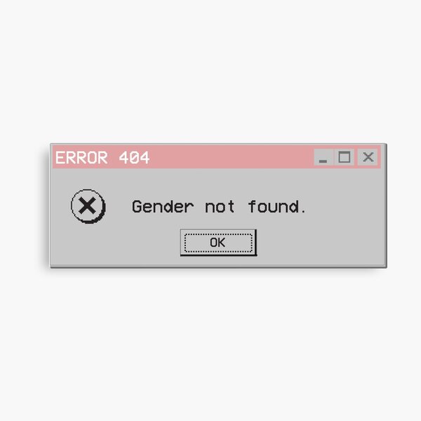 Genderqueer Gender Not Found Nonbinary Canvas Print