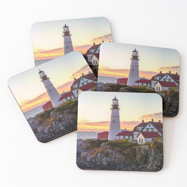 Item preview, Portland Head Light Sunrise By Olena Art Lena Owens designed and sold by Rocky Mountain Artistry.