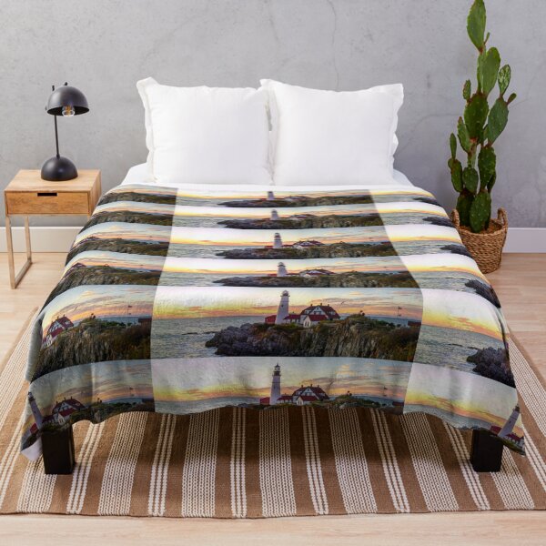 Item preview, Portland Head Light Sunrise By Olena Art Lena Owens designed and sold by Rocky Mountain Artistry.