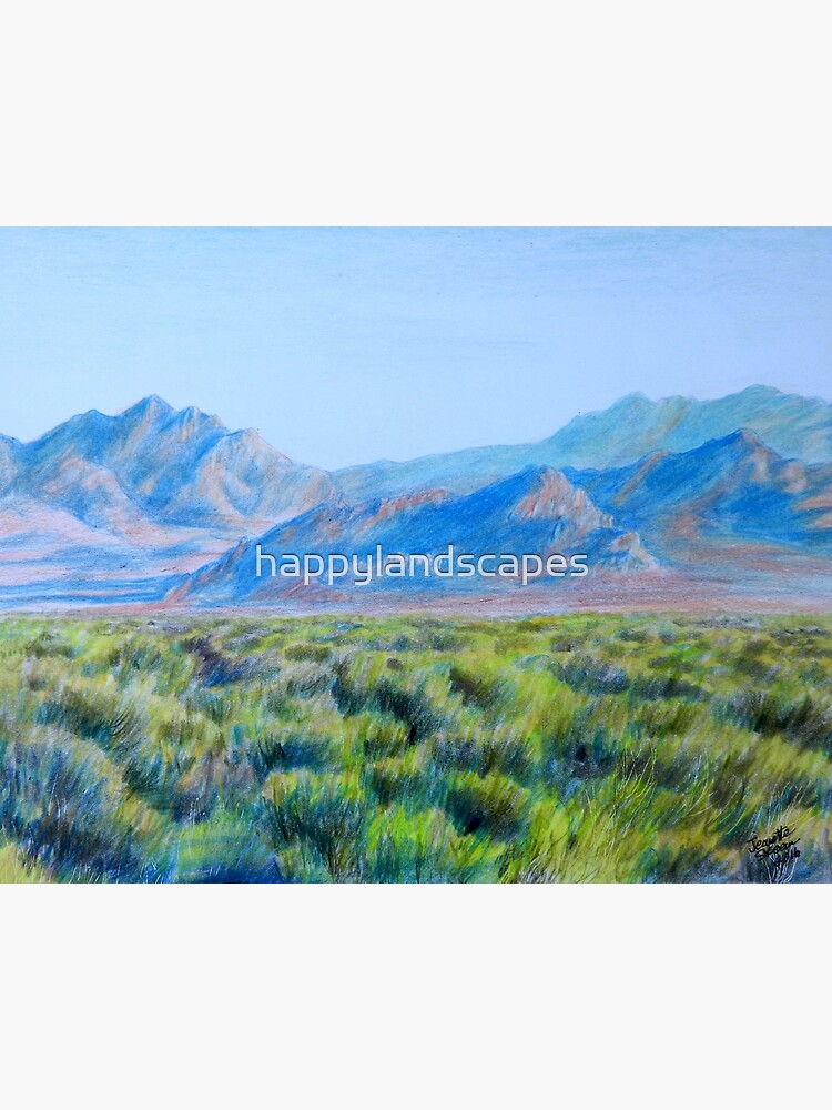 Mountains Colored Pencil Drawing