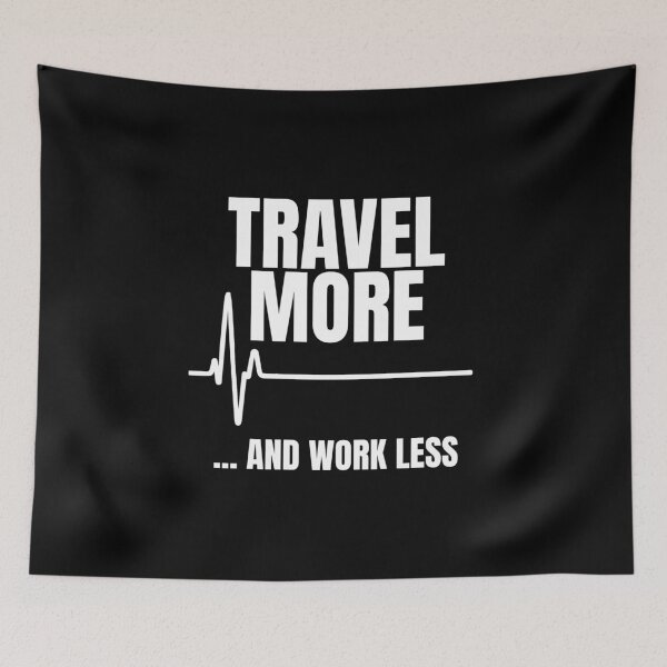 Item preview, Travel More and Work Less Heartbeat designed and sold by perfectpresents.