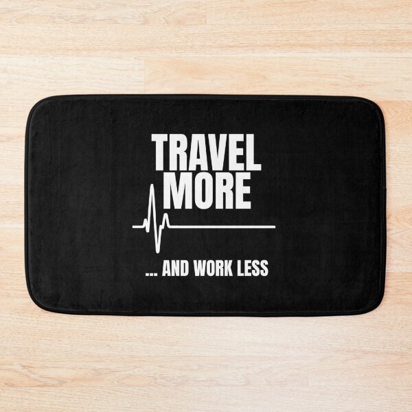 Item preview, Travel More and Work Less Heartbeat designed and sold by perfectpresents.