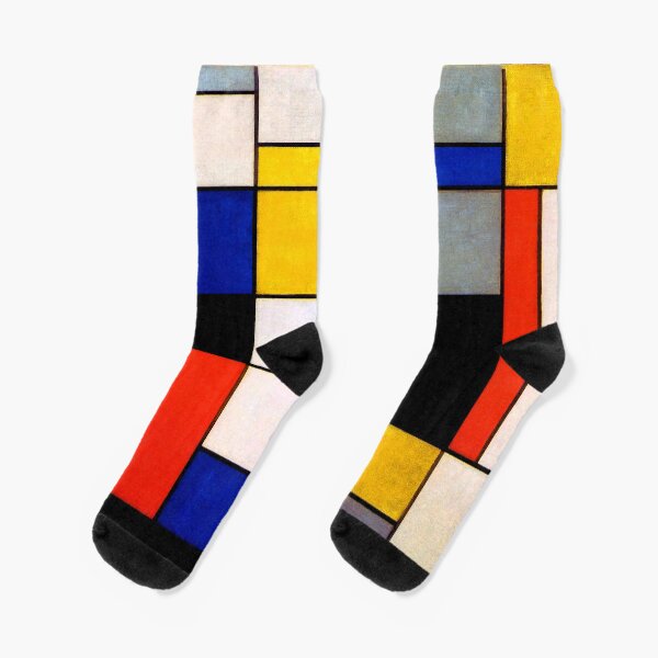 Modern Art Piet Mondrian Composition A Socks
