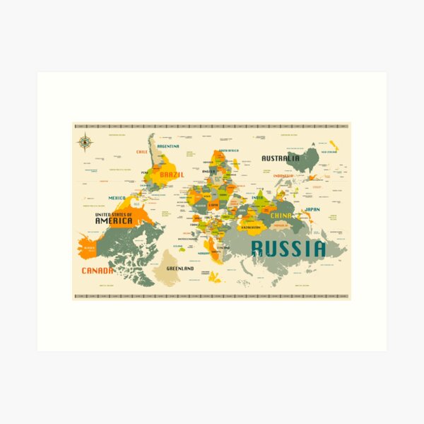 Vista previa del artículo con la obra «MAPA DEL MUNDO», diseñado y vendido por JazzberryBlue.