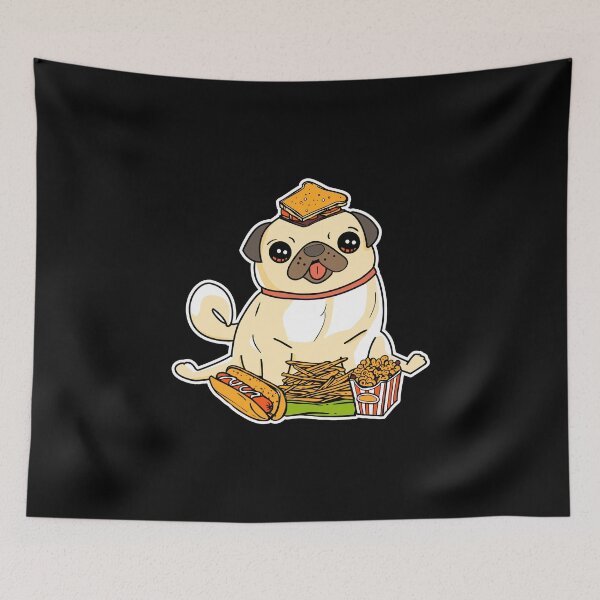 Item preview, Cute & Funny Pug Puppy Dog Food Addict designed and sold by perfectpresents.