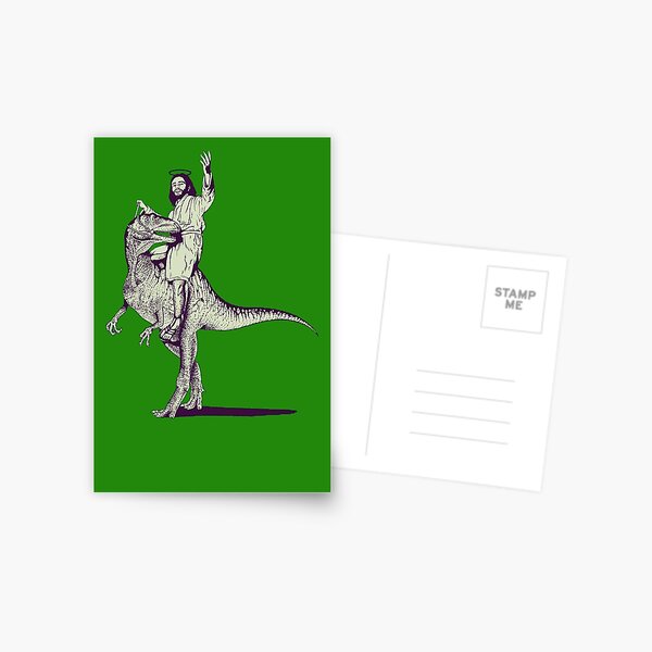 Item preview, Jesus Riding Dinosaur designed and sold by astropop.