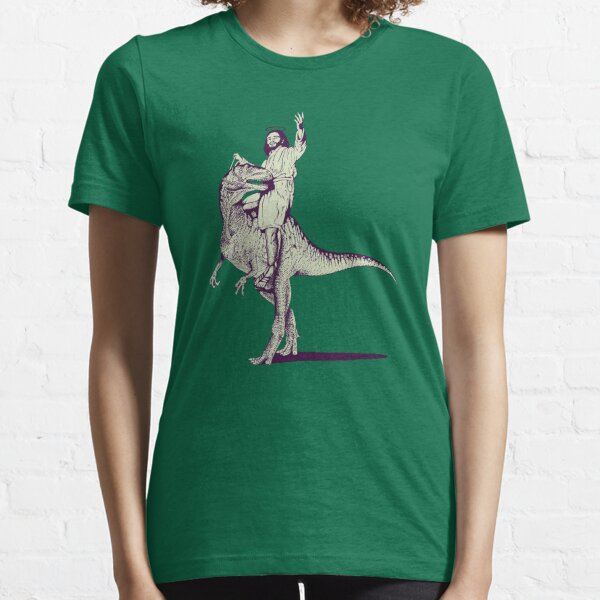 Jesus Riding Dinosaur Essential T-Shirt