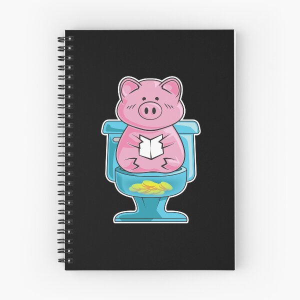 Item preview, Funny Pig On Toilet Piggy Bank Potty Training Pun designed and sold by perfectpresents.