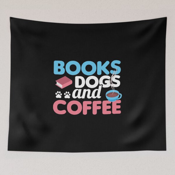 Item preview, Cute & Funny Books Dogs and Coffee Bookworm designed and sold by perfectpresents.