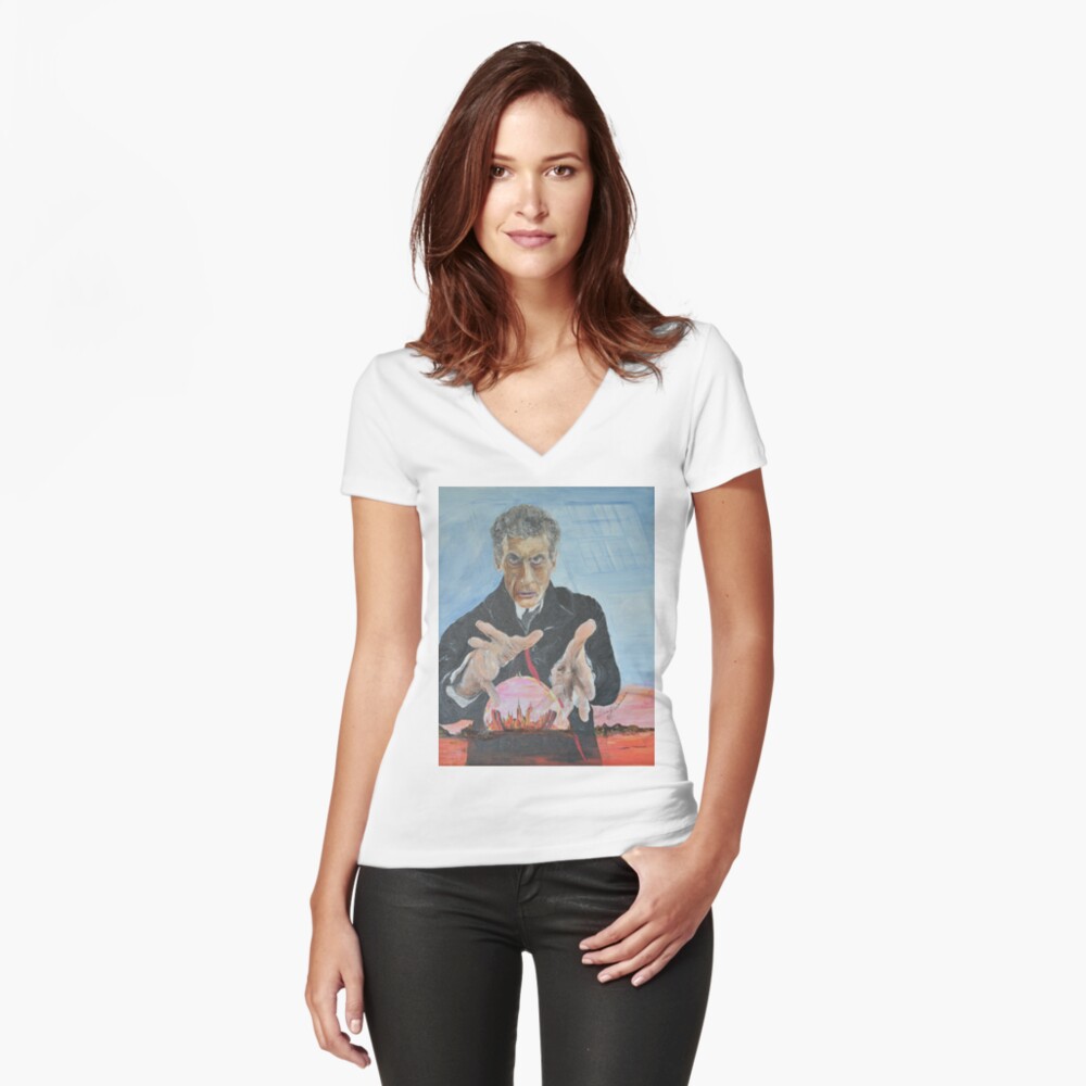 Item preview, Fitted V-Neck T-Shirt designed and sold by ArtByWilliamE.