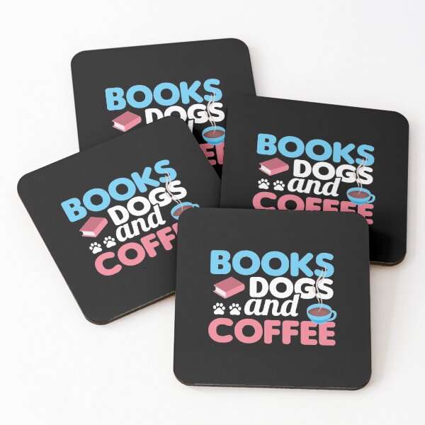 Item preview, Cute & Funny Books Dogs and Coffee Bookworm designed and sold by perfectpresents.