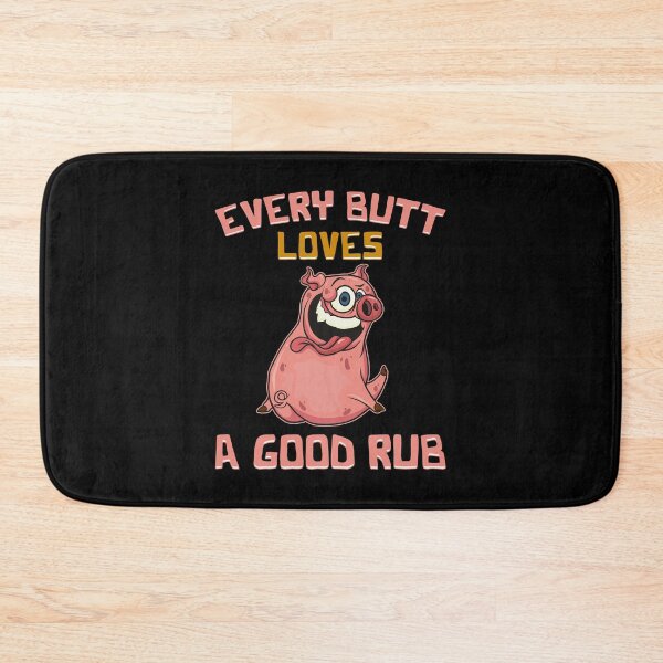 Item preview, Cute Every Butt Loves A Good Rub Funny Pig BBQ Pun designed and sold by perfectpresents.