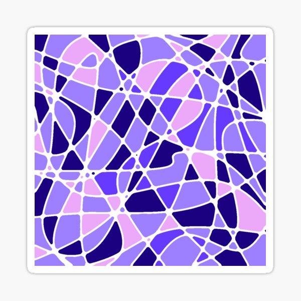 Stained Glass Lavender and Pink Sticker