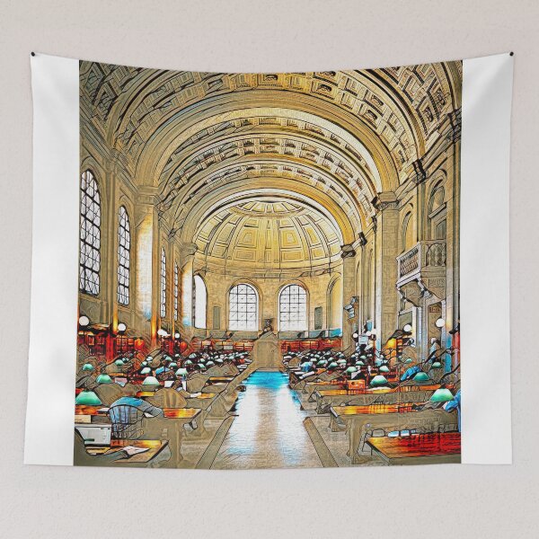 Item preview, Bates Hall, Boston Public Library, USA designed and sold by Marlene Watson-Hall.