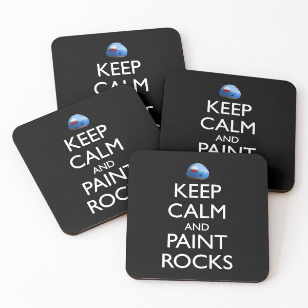 Item preview, Keep Calm And Paint Rocks Funny Rock Painting designed and sold by Cat Lady Designs.