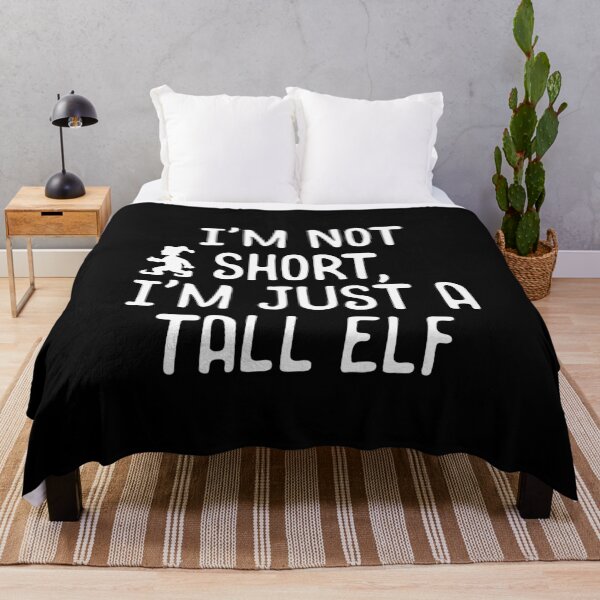 Item preview, I'm Not Short, I'm Just A Tall Elf Christmas Pun designed and sold by perfectpresents.