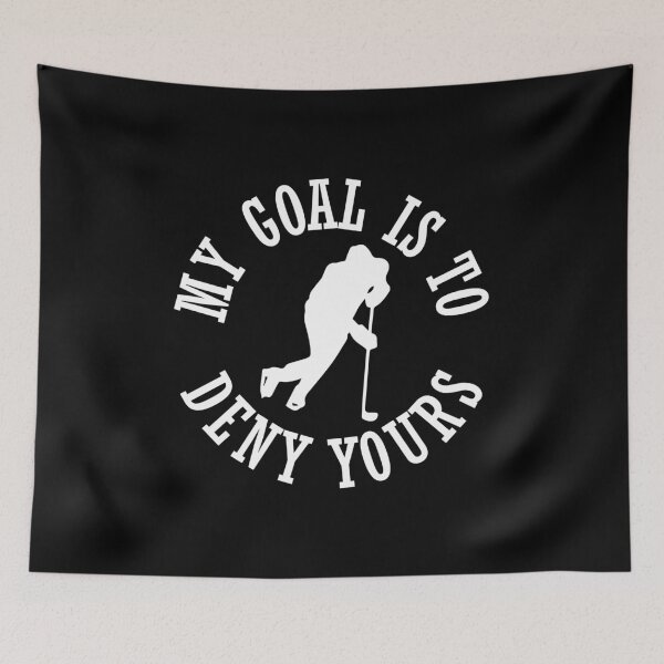 Item preview, Funny Hockey Defender Denying Goals designed and sold by perfectpresents.