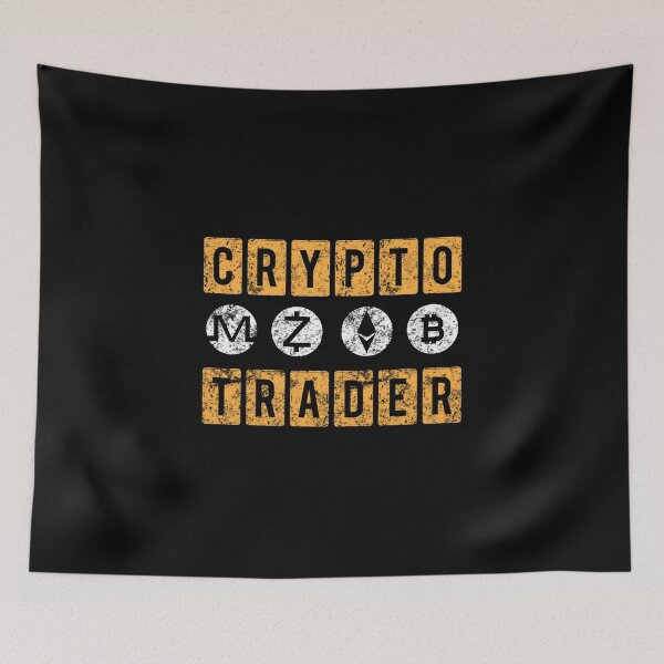 Item preview, Crypto Trader Bitcoin Blockchain Distressed designed and sold by perfectpresents.