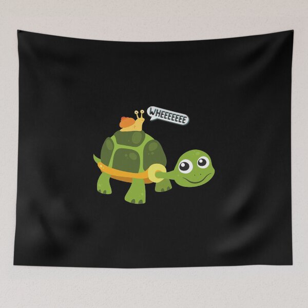Item preview, Cute Snail Riding on Turtle Yelling Whee Animals designed and sold by perfectpresents.