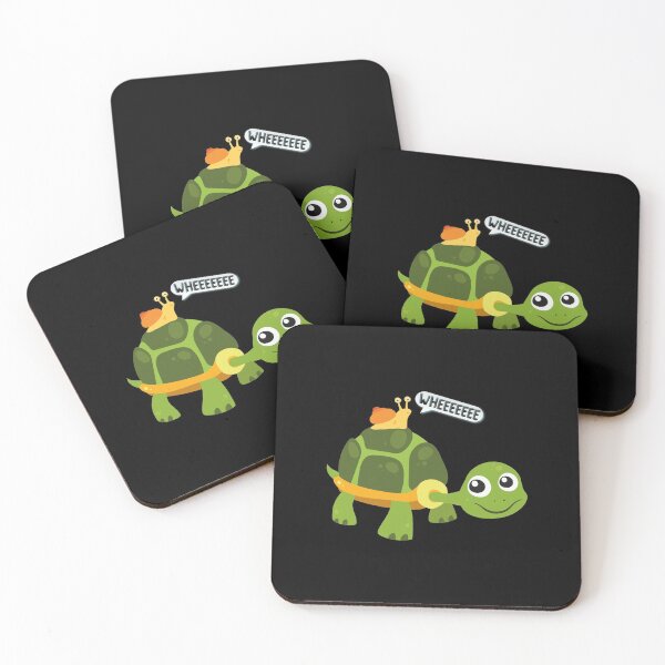 Item preview, Cute Snail Riding on Turtle Yelling Whee Animals designed and sold by perfectpresents.