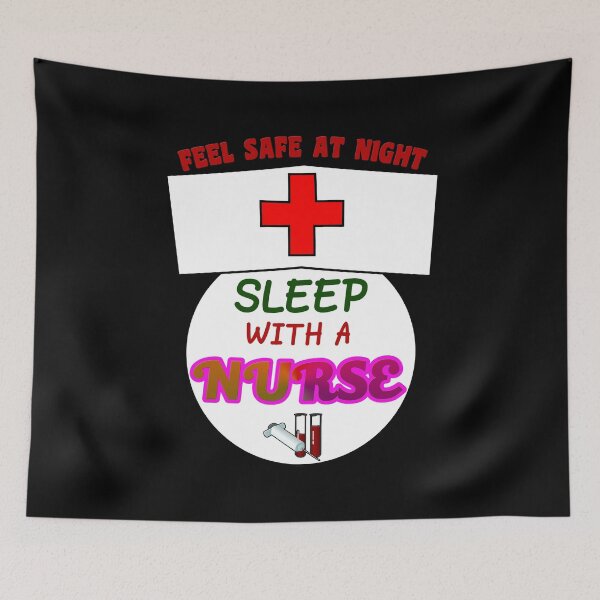 Item preview, Funny Feel Safe At Night, Sleep With A Nurse RN designed and sold by perfectpresents.