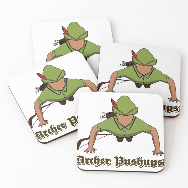 Item preview, Archer Pushups Funny Gym-Shirt designed and sold by OVMEngemann.