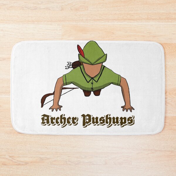 Item preview, Archer Pushups Funny Gym-Shirt designed and sold by OVMEngemann.