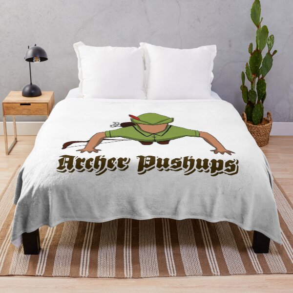 Item preview, Archer Pushups Funny Gym-Shirt designed and sold by OVMEngemann.