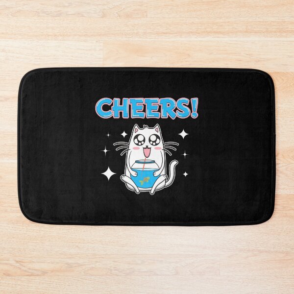 Item preview, Cute Cheers Cat Drinking Fishbowl Beer Drinker designed and sold by perfectpresents.