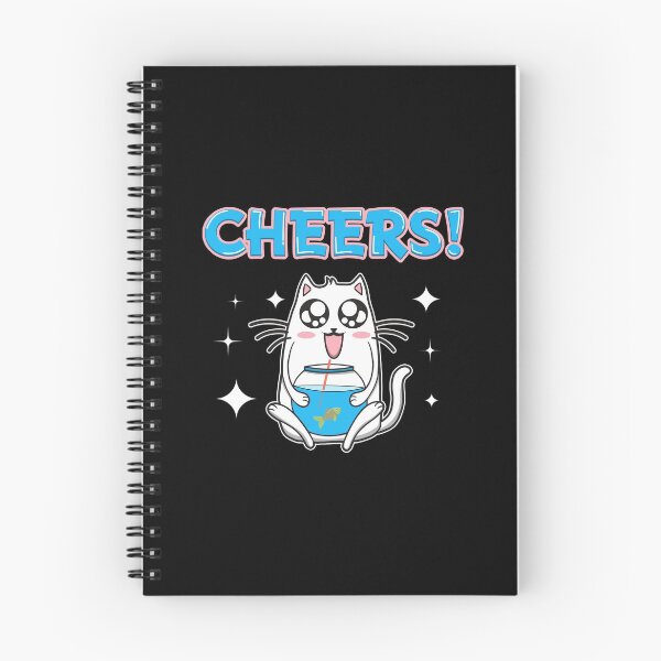 Item preview, Cute Cheers Cat Drinking Fishbowl Beer Drinker designed and sold by perfectpresents.