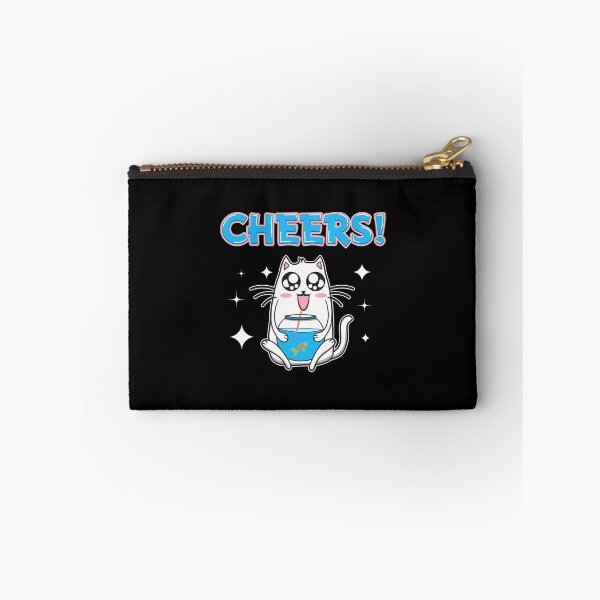 Item preview, Cute Cheers Cat Drinking Fishbowl Beer Drinker designed and sold by perfectpresents.