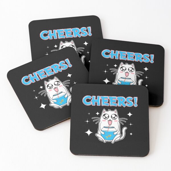Item preview, Cute Cheers Cat Drinking Fishbowl Beer Drinker designed and sold by perfectpresents.