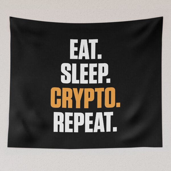 Item preview, Eat Sleep Crypto Repeat Cryptocurrency Trading designed and sold by perfectpresents.