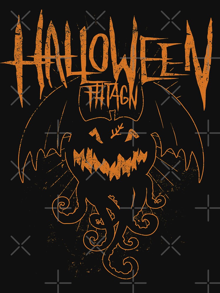 Halloween Fhtagn - Orange Edition - Eldritch Dreamer - Lovecraftian Cthulhu Mythos Wear von eldritchdreamer