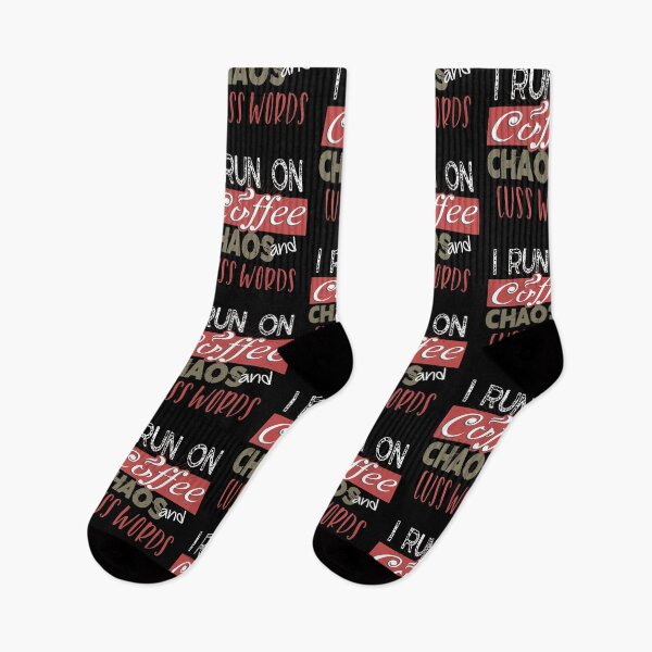 Item preview, Funny I Run On Coffee, Chaos, and Cuss Words designed and sold by perfectpresents.