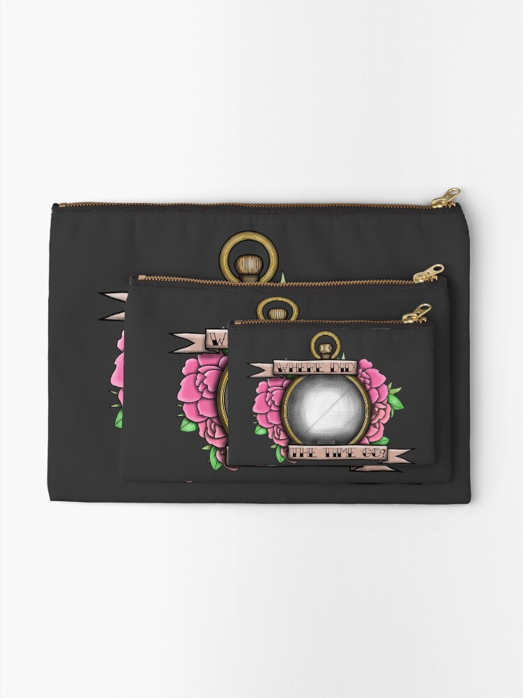 Alternate view of Where did the time go? Zipper Pouch