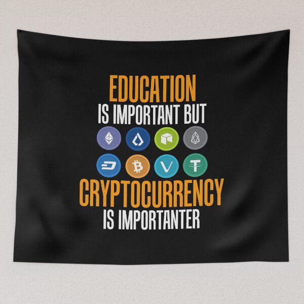 Item preview, Education Is Important But Crypto Is Importanter designed and sold by perfectpresents.
