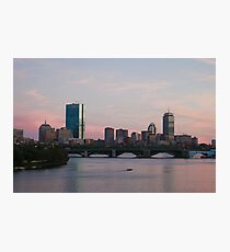 Pink Skies in Boston Photographic Print
