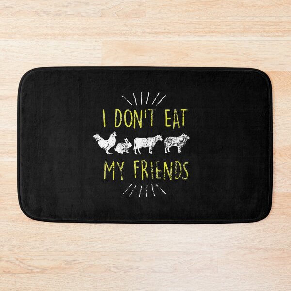 Item preview, I Don't Eat My Friends Vegan Cute Distressed designed and sold by perfectpresents.