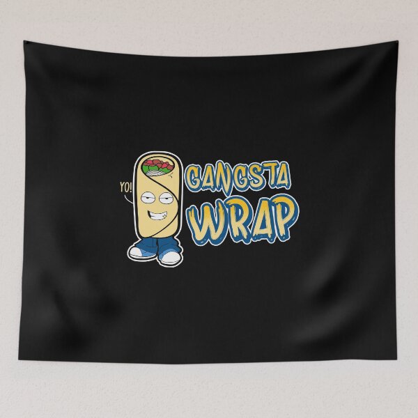 Item preview, Cute & Funny Gangsta Wrap Yo! Burrito Rap Food Pun designed and sold by perfectpresents.