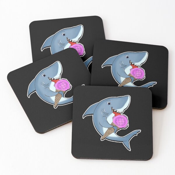 Item preview, Adorable Shark Licking Ice Cream Cute Shark Lovers designed and sold by perfectpresents.