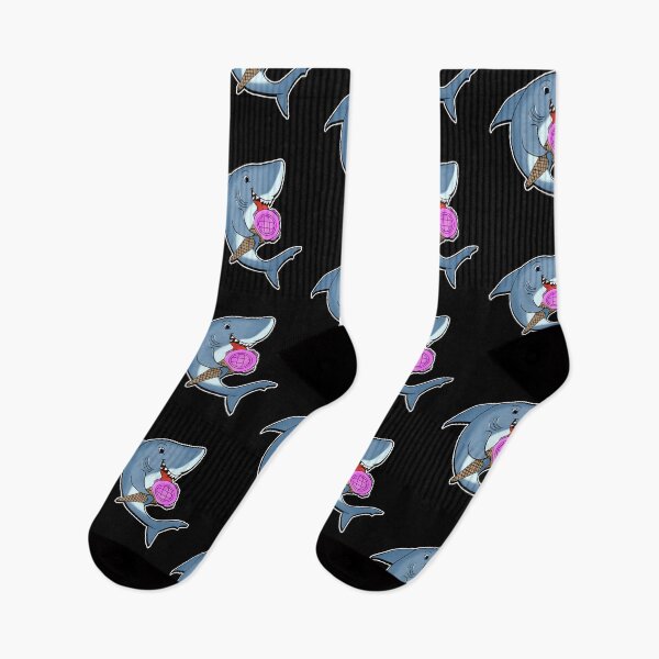Item preview, Adorable Shark Licking Ice Cream Cute Shark Lovers designed and sold by perfectpresents.