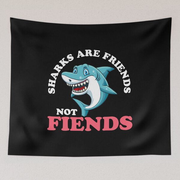 Item preview, Funny Sharks Are Friends Not Fiends Cute Shark Pun designed and sold by perfectpresents.