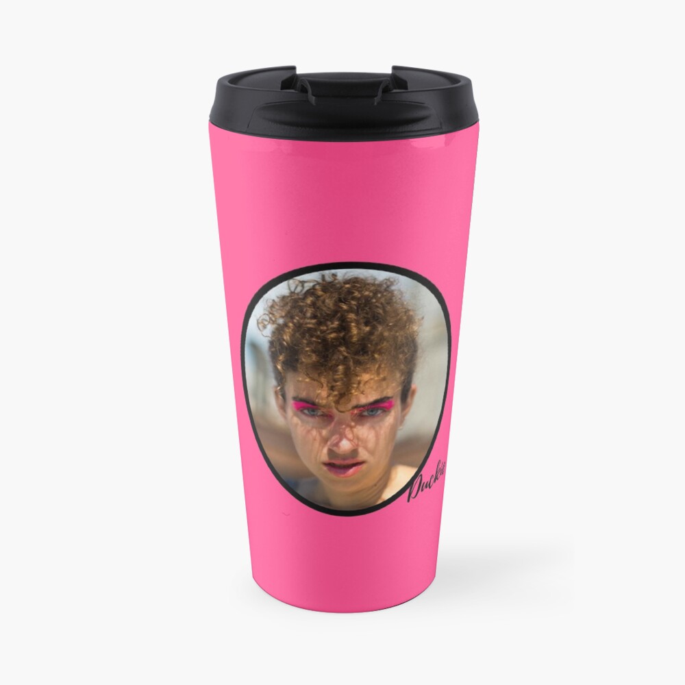 Duckie classic pin-up in pink Travel Mug